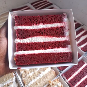 Red velvet cheesecake slice